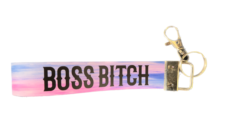 BOSS BITCH LANYARD KEY RING